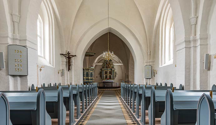 A clean church interior