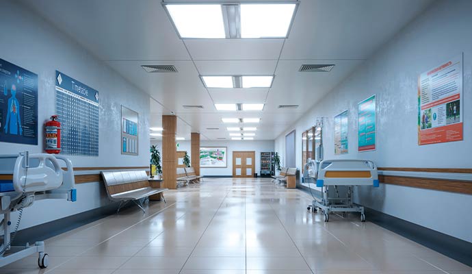 A clean healthcare facility