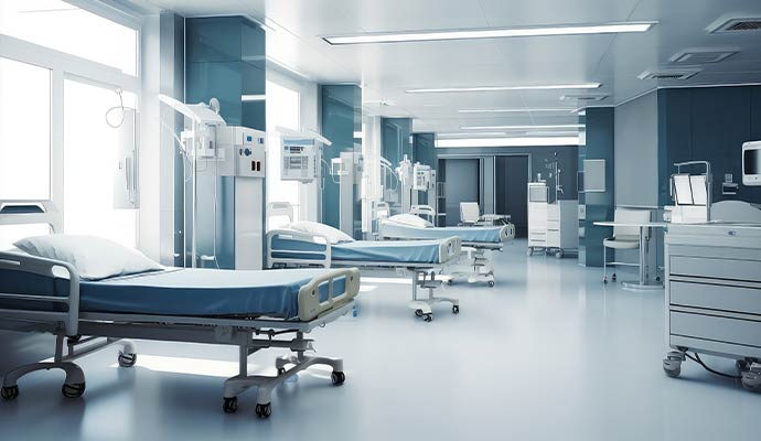 A clean hospital ward