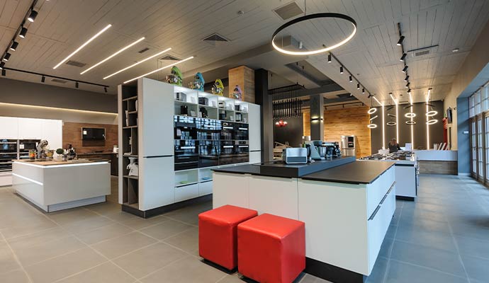 A clean retail store