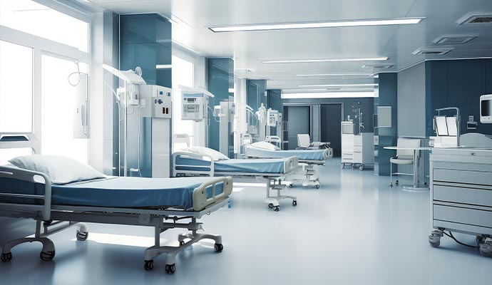 Clean healthcare facility