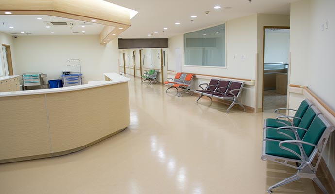 Clean hospital area