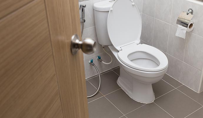 A clean toilet A clean toilet