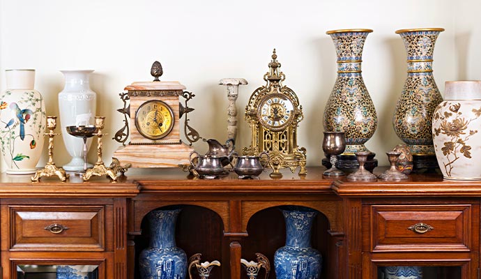 A collection of antique items