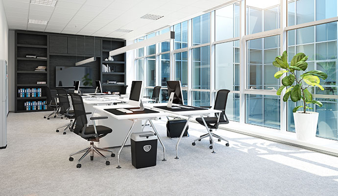 Commercial water damage restoration for office buildings