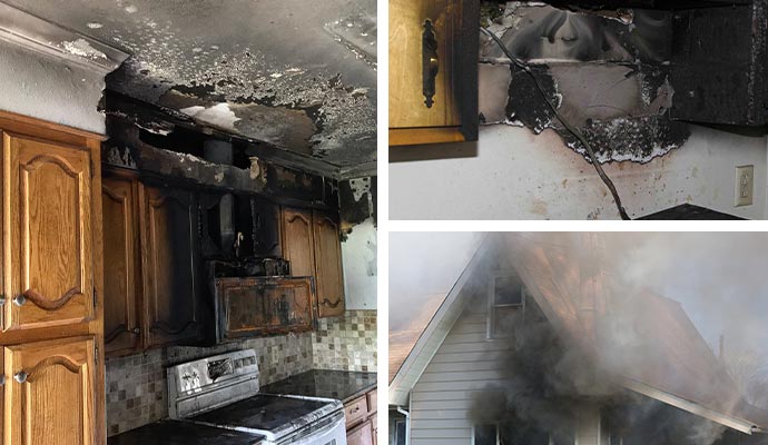 Kitchen fire restoration