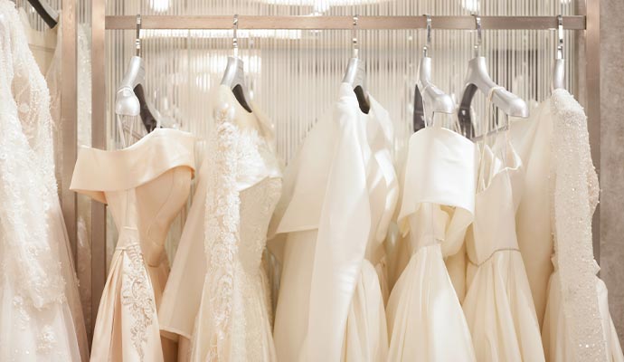 Clothes on hangers