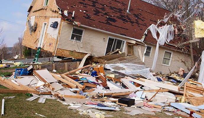 Disaster damage house