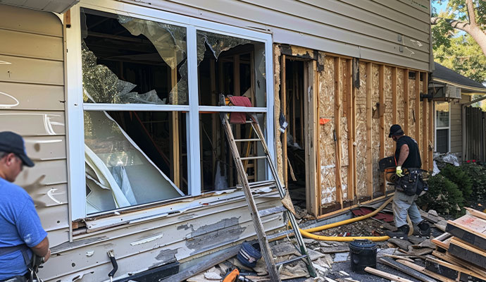 Disaster damage restoration service