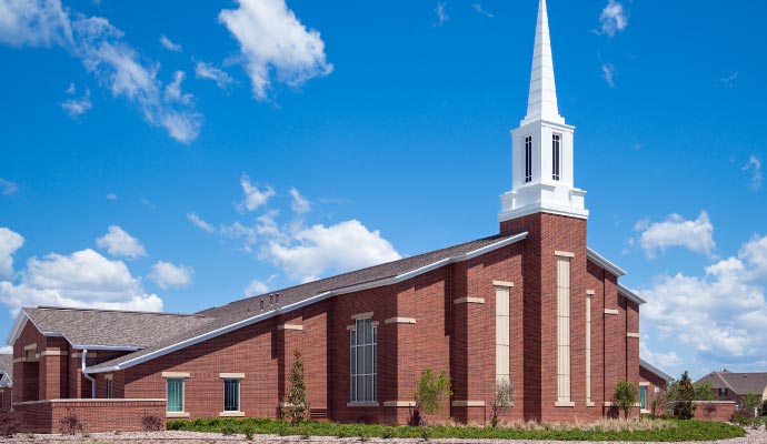 Exterior view of a historic church building