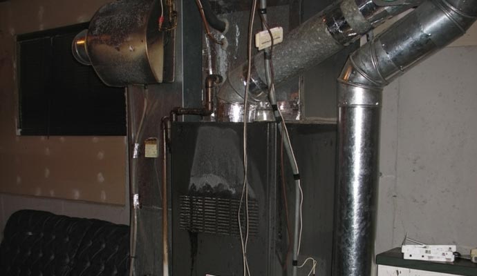 Fire damaged heating system