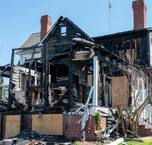 Fire damaged property Fire damaged property