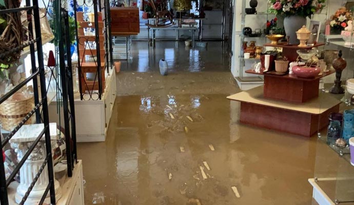 flood damaged area