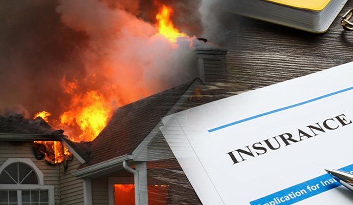 Fire damage insurance claim