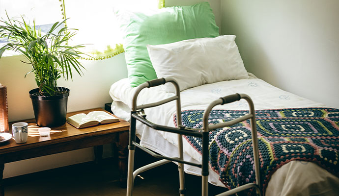 Interior of a cabin of a nursing home