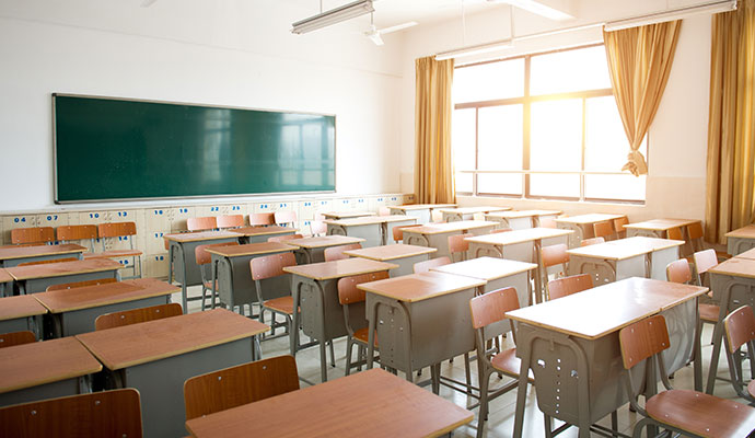 Interior of a classroom