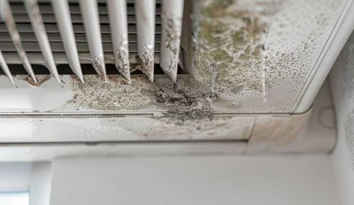 Mold on a wall-mounted AC