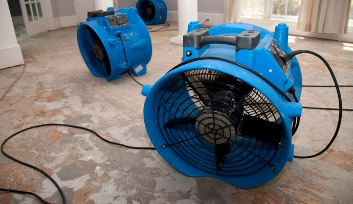 Professional water damage mitigation equipment