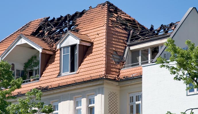Residential fire damage restoration service