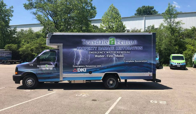 Teasdale Fenton Cleaning & Property Restoration service vehicle