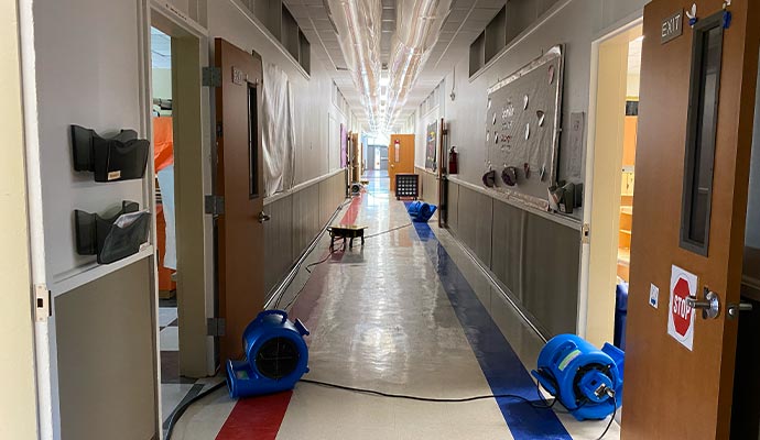 Water damage restoration service