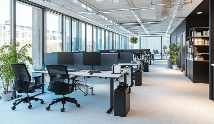 Clean commercial office interior