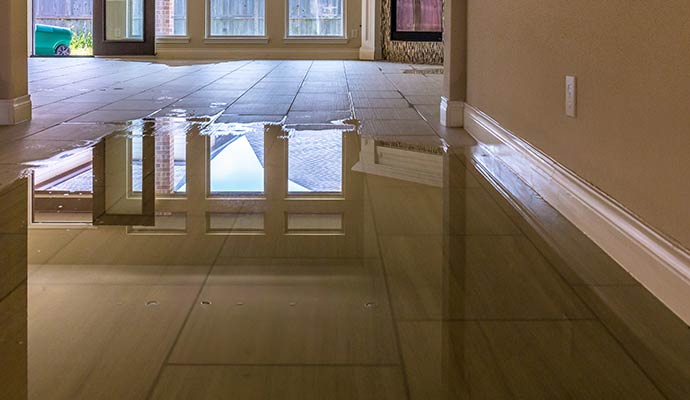 Water damaged floor